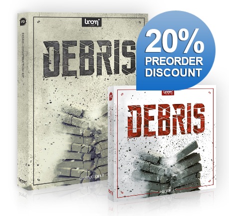 Debris Sound Effects Library Product Box by BOOM Library