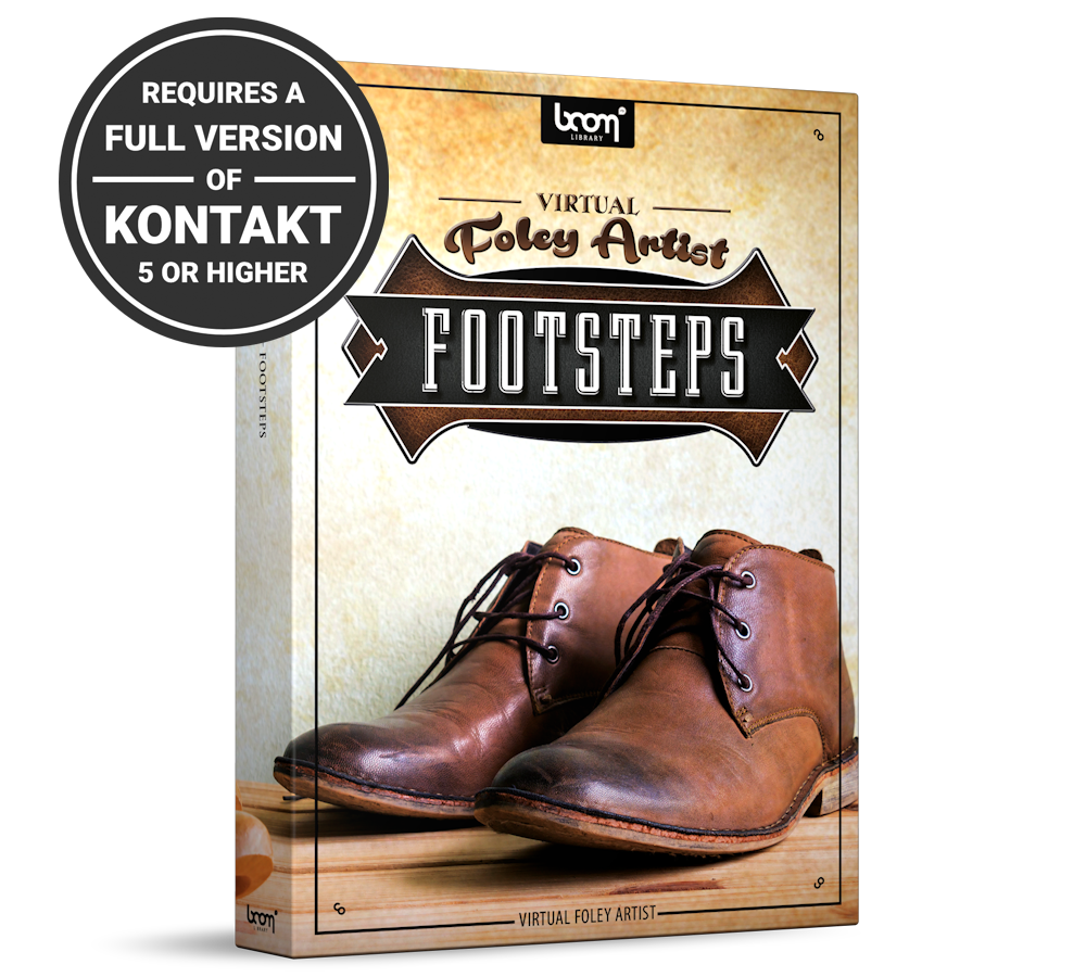 Virtual Foley Artist Footsteps Sound Effects Library Product Box