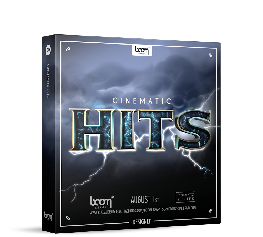 Cinematic Hits Sound Effects Library Product Box by BOOM Library