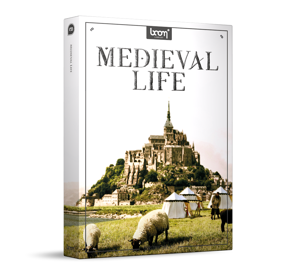 Medieval Life Sound Effects Library Construction Kit Product Box by BOOM Library
