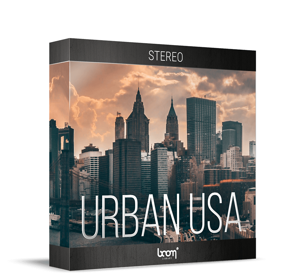 Urban USA Sound Effects by BOOM Library stereo Packshot