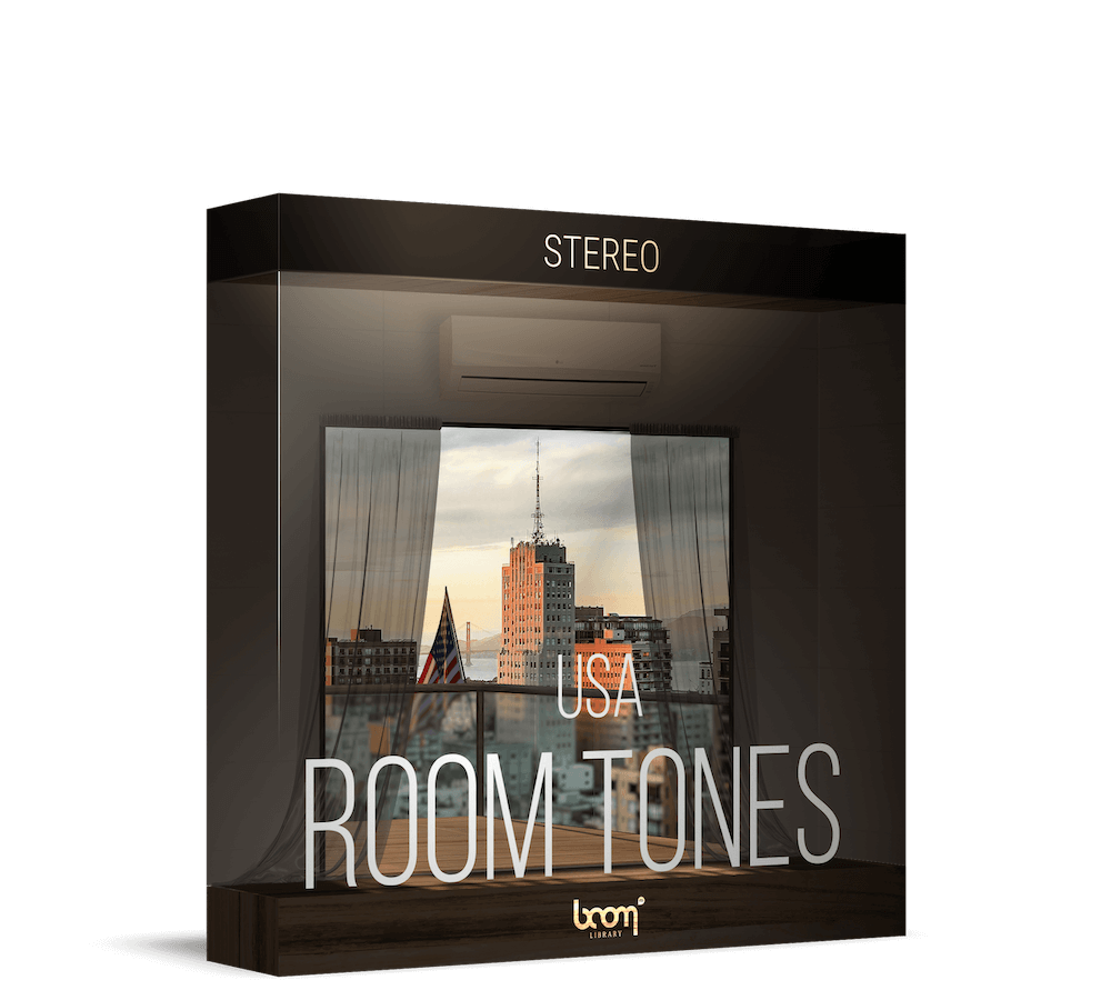 BOOM Library stereo Room Tones USA sound effects Packshot