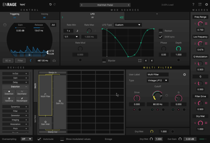 BOOM Library software plug-in Enrage screenshot devices