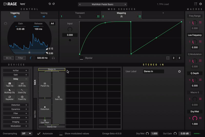BOOM Library software plug-in Enrage screenshot devices