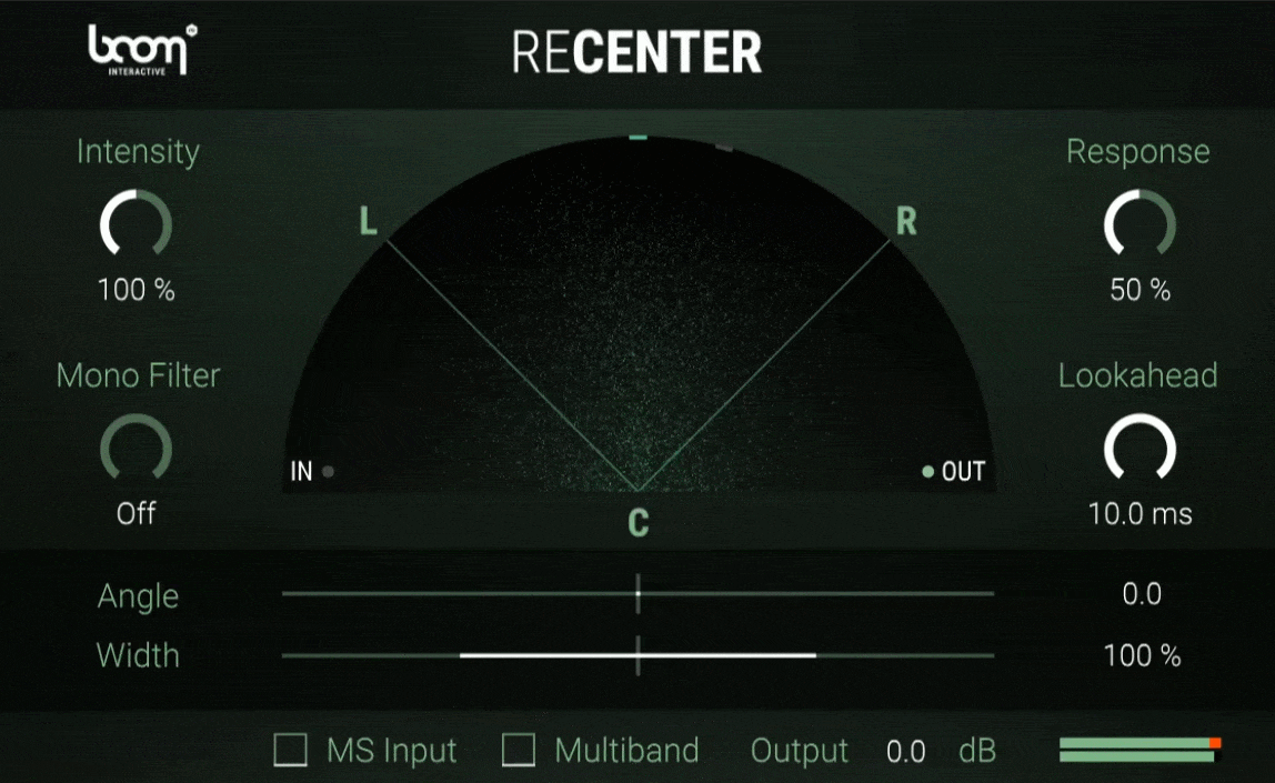 BOOM Library stereo fix software plug-in Recenter screenshot