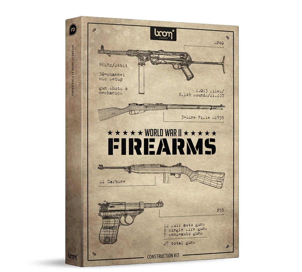 BOOM Library World War II Firearms Sound Effects Construction Kit Collection Packshot
